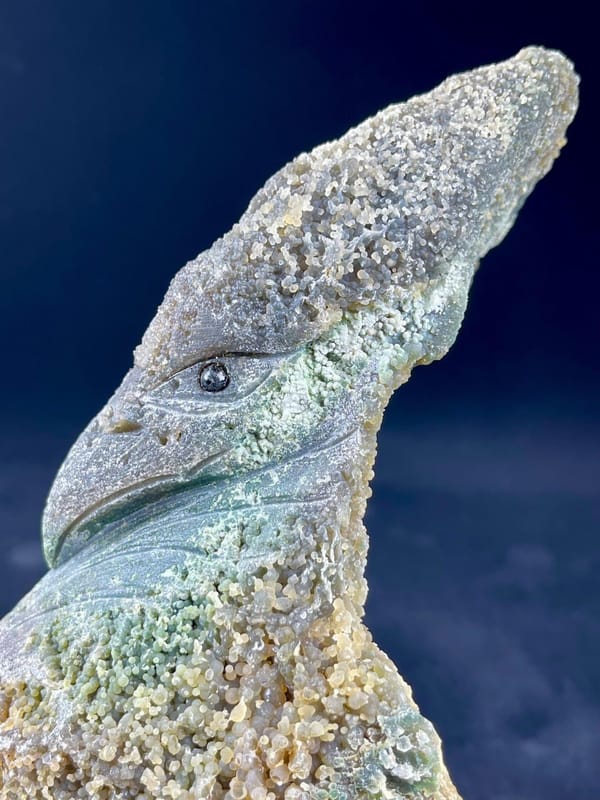 Natural grape agate surface forming pterosaur wing texture