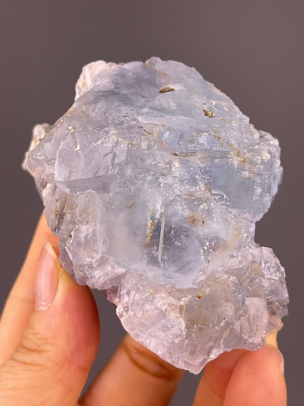 Rare blue fluorite from named Shangbao mine deposit, Hunan