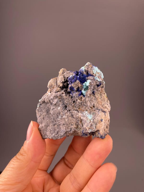 Scale reference of malachite azurite cluster from China