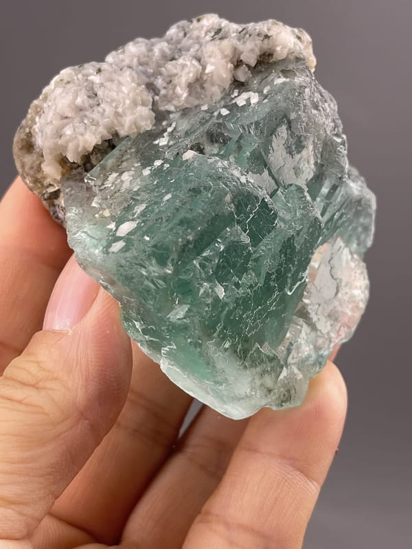 Purple fluorite specimen profile, Yaogangxian Mine, Hunan