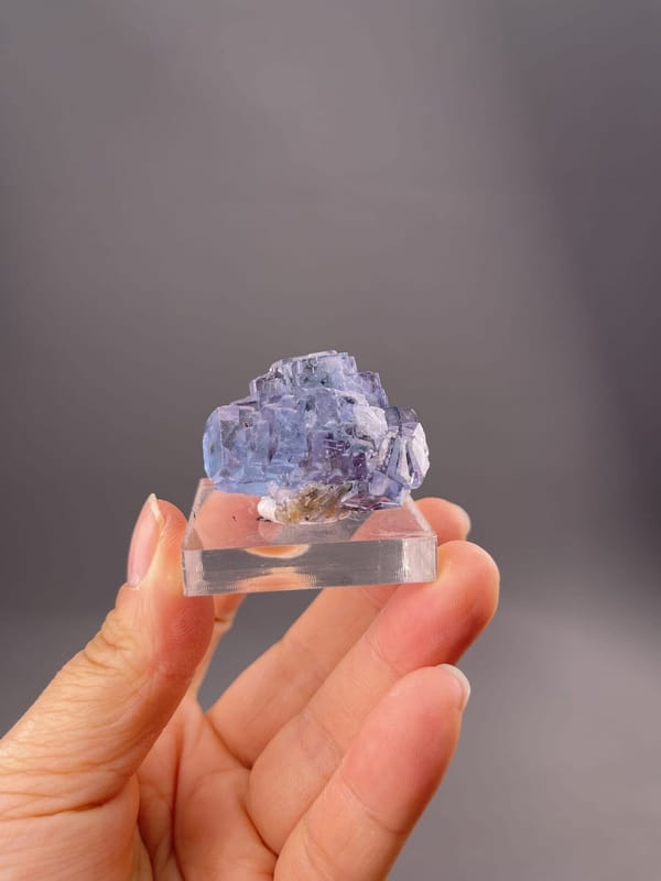 Purple phantom fluorite with stepped crystal form, Yaogangxian Mine, Hunan