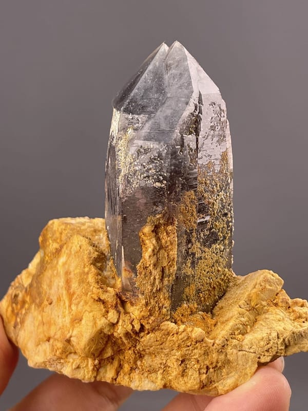 Quartz Crystal from Lanwen Mine, Yunnan, China – scale reference view