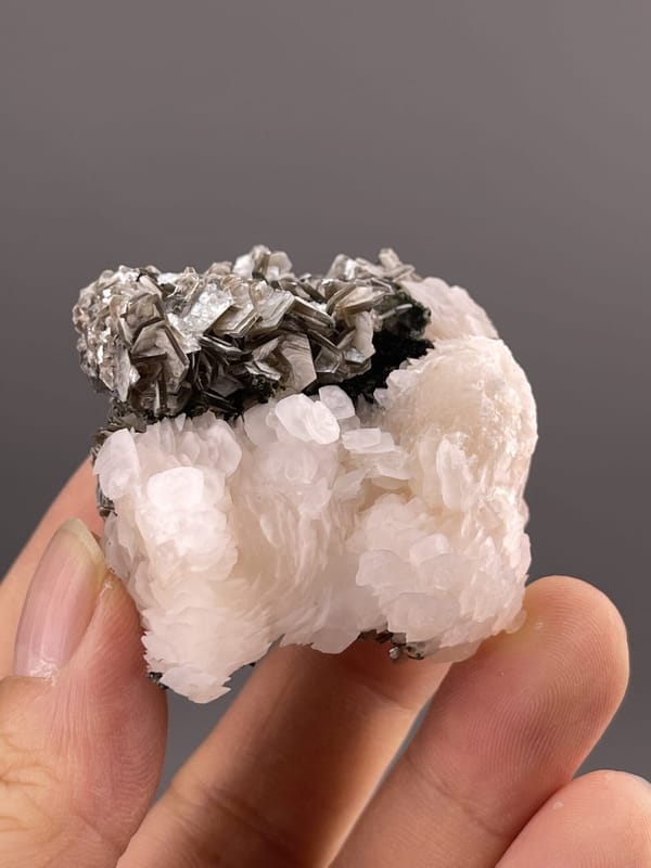 Calcite Crystal Specimen from Xuebaoding Mountain, China – top-down view