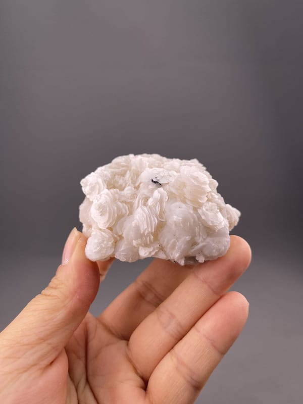 White Calcite – Fibrous Layered Form – Yaogangxian Mine, Hunan