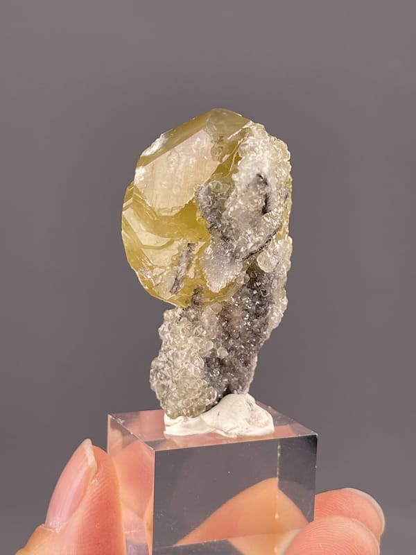 Detail of calcite crystal showing vitreous luster quality