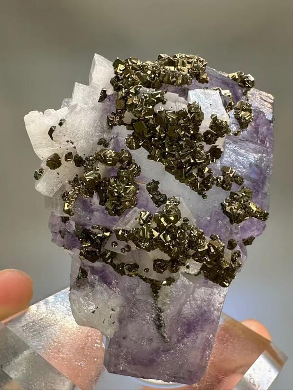 Fluorite Pyrite Calcite Multi-Mineral Specimen - Yaogangxian Hunan China - Collector Display Piece