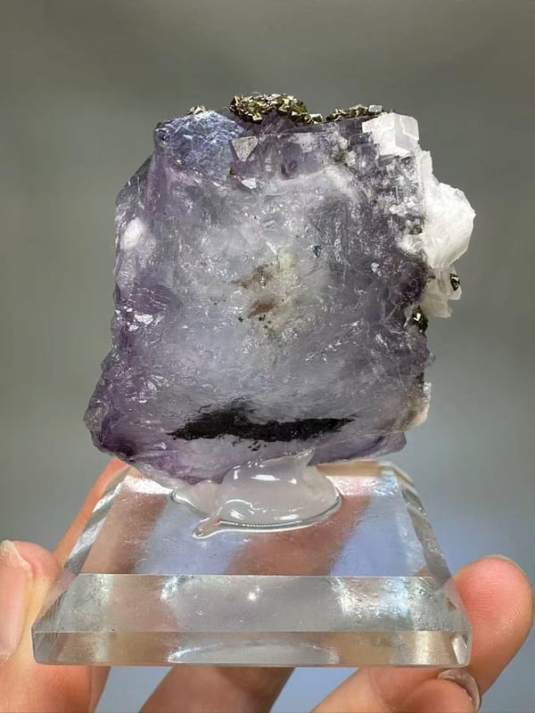 Fluorite Pyrite Calcite Multi-Mineral Specimen - Yaogangxian Hunan China - Collector Display Piece