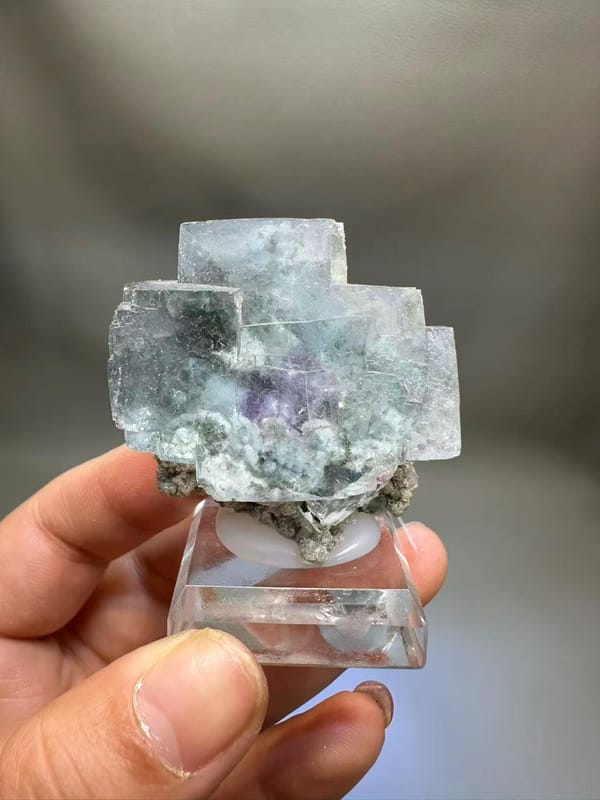 Fluorite Purple Phantom | Mica Base | Hunan China | Collector's Specimen