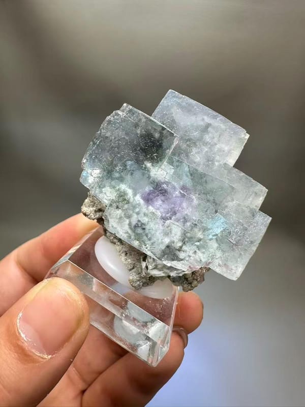 Fluorite Purple Phantom | Mica Base | Hunan China | Collector's Specimen