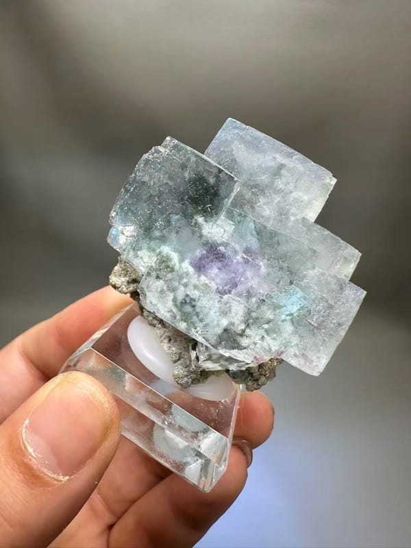 Fluorite Purple Phantom | Mica Base | Hunan China | Collector's Specimen