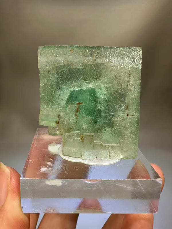 Green Fluorite Cube Cluster Yaogangxian Mine Hunan China - Raw Natural Crystal Mineral Specimen Collector - SKU H1018