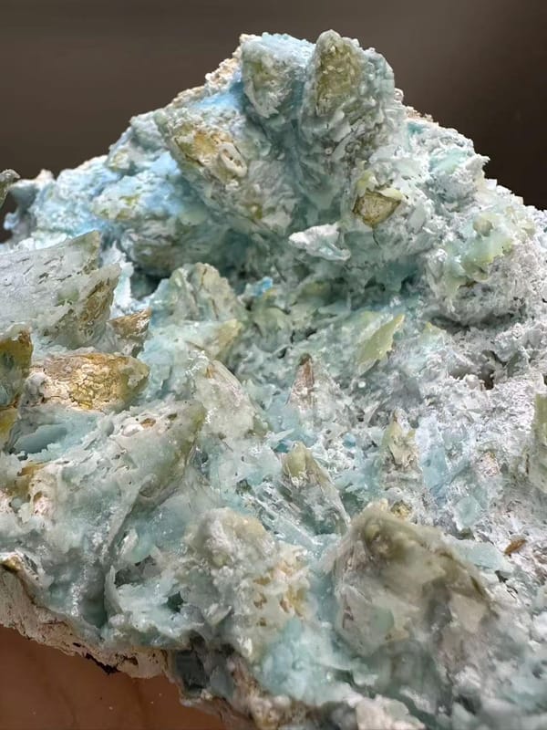 Rare Gibbsite Specimen Guizhou China - Pale Blue Botryoidal Aluminum Hydroxide Crystal Collector Find - SKU H1020