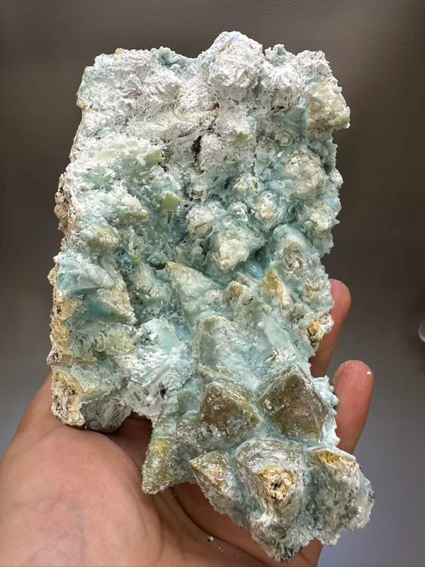 Rare Gibbsite Specimen Guizhou China - Pale Blue Botryoidal Aluminum Hydroxide Crystal Collector Find - SKU H1020