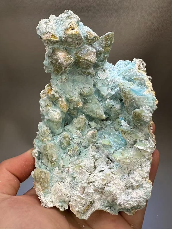 Rare Gibbsite Specimen Guizhou China - Pale Blue Botryoidal Aluminum Hydroxide Crystal Collector Find - SKU H1020