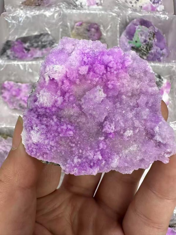Wholesale Pink Druzy Crystal Bulk Lot Yunnan China - Cobaltocalcite Cluster Specimens Reseller Box - SKU H1033