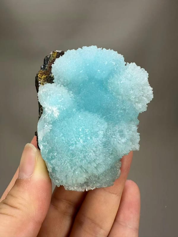 Blue Hemimorphite from Yunnan China - Natural Zinc Silicate Mineral Specimen Collector Crystal - SKU H1048