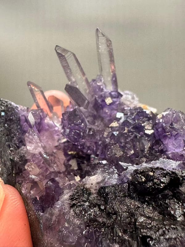 Quartz Fluorite Wolframite Arsenopyrite Multi-Mineral from Yaogangxian Hunan China - Four Species Specimen - SKU H1049