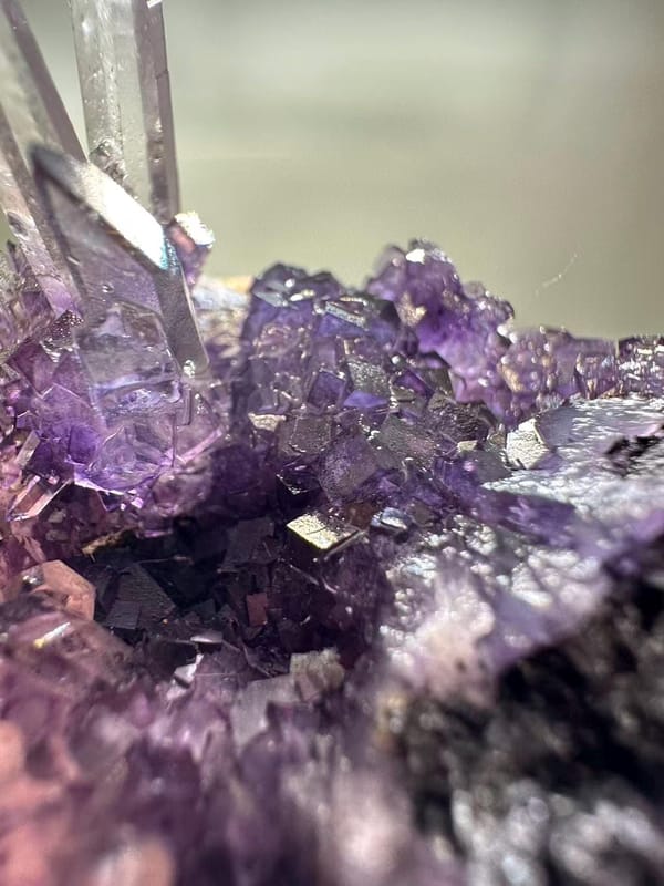 Quartz Fluorite Wolframite Arsenopyrite Multi-Mineral from Yaogangxian Hunan China - Four Species Specimen - SKU H1049