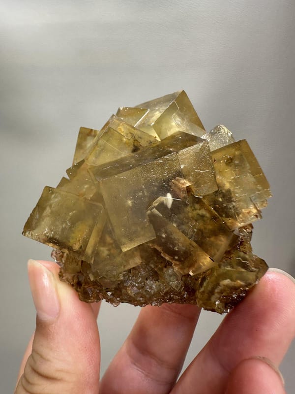 Yellow Fluorite Crystal Cluster | Natural Cubic Fluorite | Beijing China | Collector Mineral Specimen