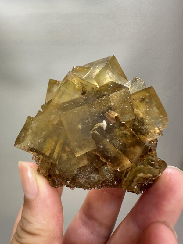 Yellow Fluorite Crystal Cluster | Natural Cubic Fluorite | Beijing China | Collector Mineral Specimen