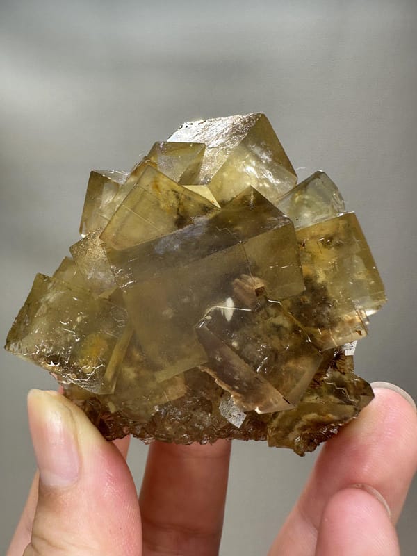 Yellow Fluorite Crystal Cluster | Natural Cubic Fluorite | Beijing China | Collector Mineral Specimen