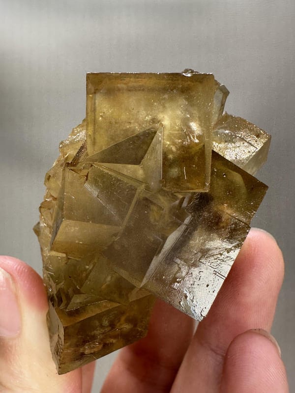 Yellow Fluorite Crystal Cluster | Natural Cubic Fluorite | Beijing China | Collector Mineral Specimen