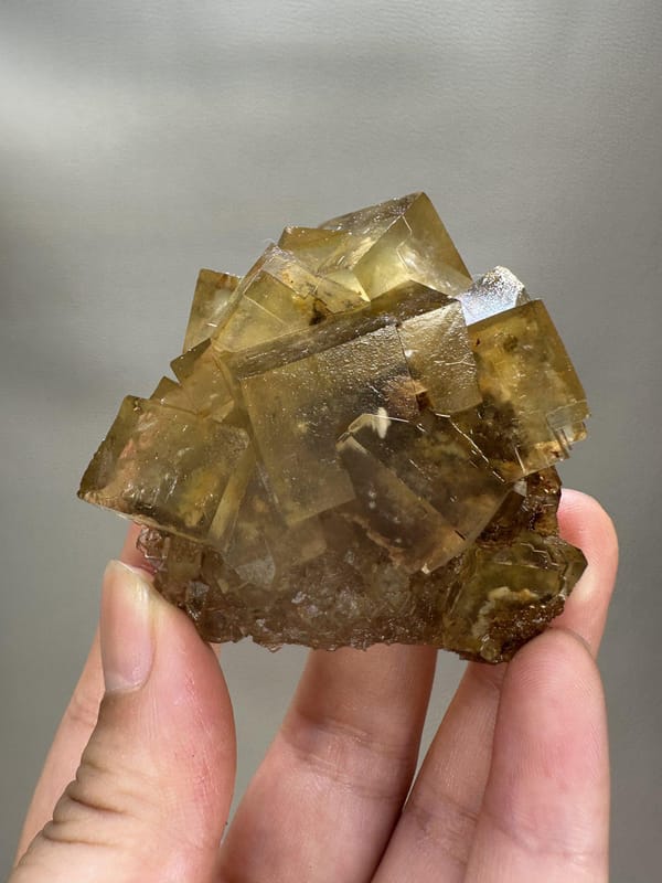 Yellow Fluorite Crystal Cluster | Natural Cubic Fluorite | Beijing China | Collector Mineral Specimen