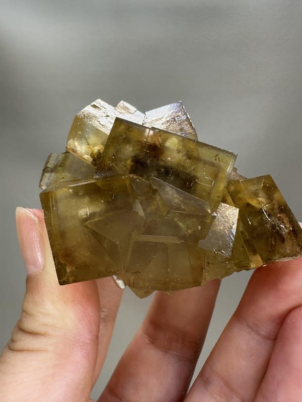 Yellow Fluorite Crystal Cluster | Natural Cubic Fluorite | Beijing China | Collector Mineral Specimen
