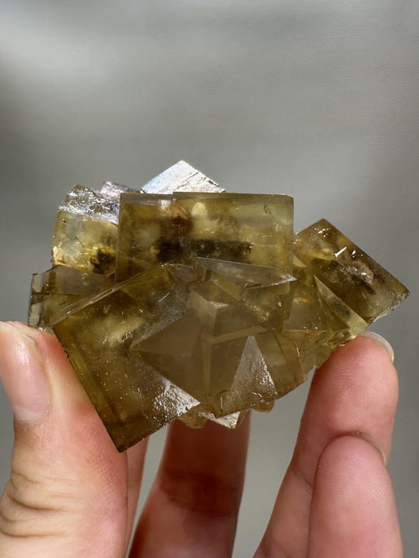 Yellow Fluorite Crystal Cluster | Natural Cubic Fluorite | Beijing China | Collector Mineral Specimen