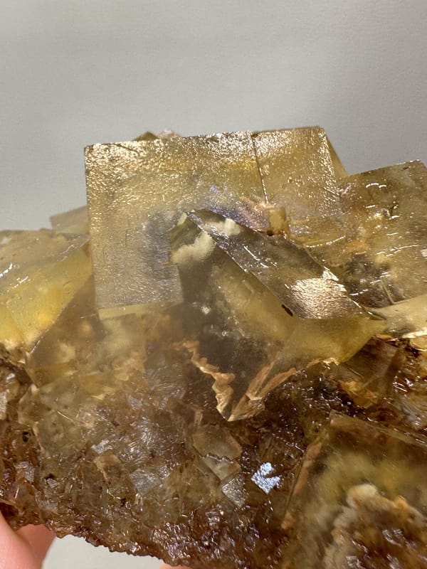 Yellow Fluorite Crystal Cluster | Natural Cubic Fluorite | Beijing China | Collector Mineral Specimen