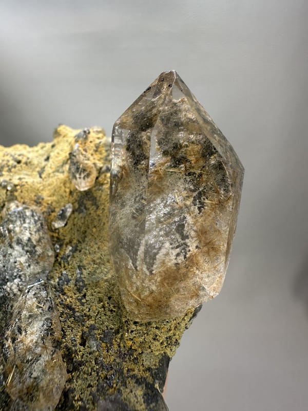 Golden Rutilated Quartz | Natural Rutile Needle Inclusions | Himalayan Quartz Crystal | Mineral Specimen