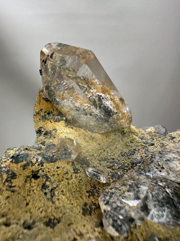 Golden Rutilated Quartz | Natural Rutile Needle Inclusions | Himalayan Quartz Crystal | Mineral Specimen