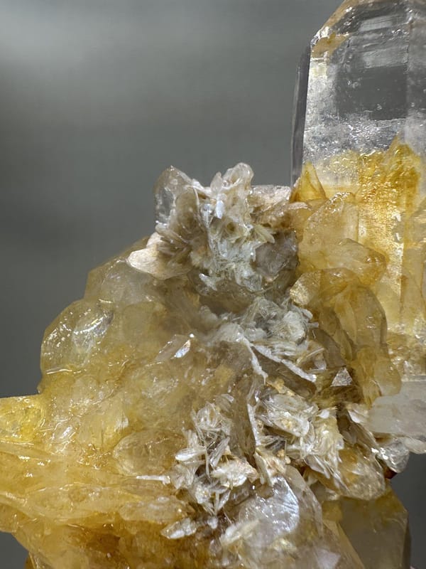 Aquamarine Crystal with Quartz & Mica | Xuebaoding Sichuan China | Natural Blue Beryl Mineral Specimen