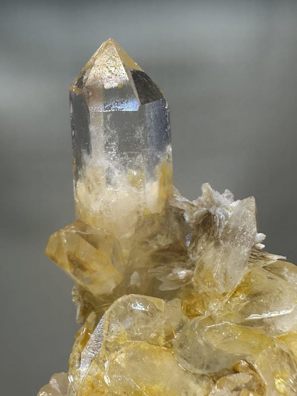 Aquamarine Crystal with Quartz & Mica | Xuebaoding Sichuan China | Natural Blue Beryl Mineral Specimen