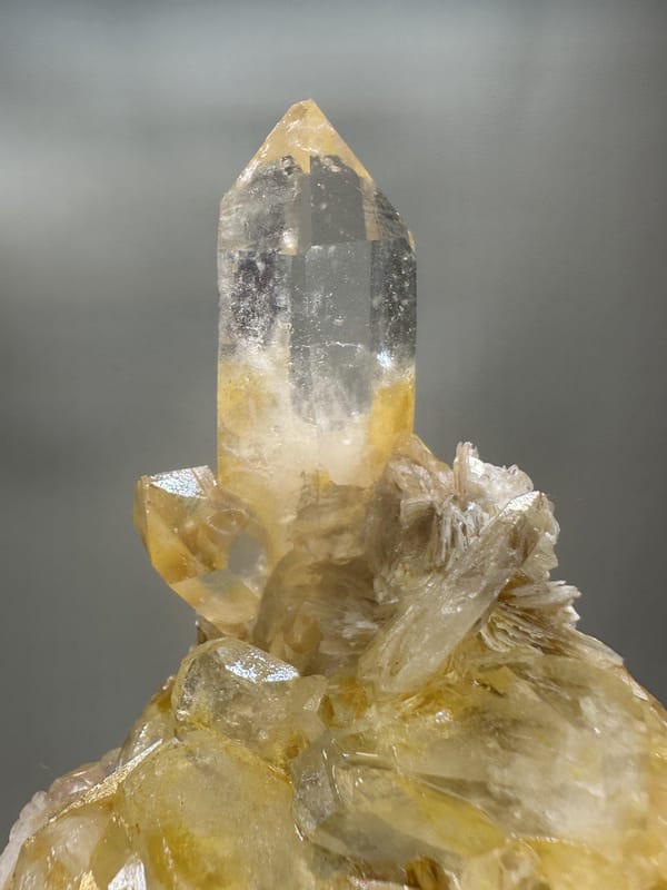 Aquamarine Crystal with Quartz & Mica | Xuebaoding Sichuan China | Natural Blue Beryl Mineral Specimen