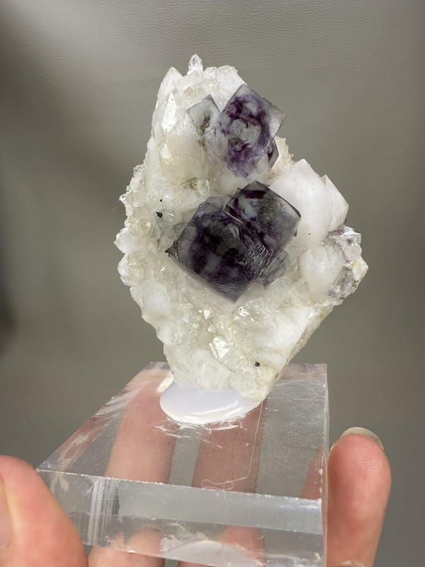 Octahedral Phantom Fluorite | Natural Green Fluorite Octahedron | Yaogangxian China | Mineral Specimen