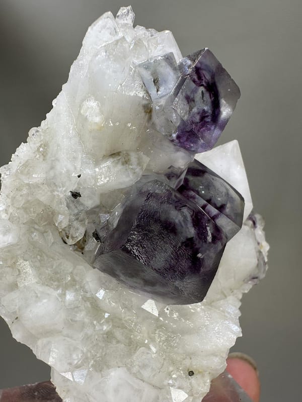 Octahedral Phantom Fluorite | Natural Green Fluorite Octahedron | Yaogangxian China | Mineral Specimen
