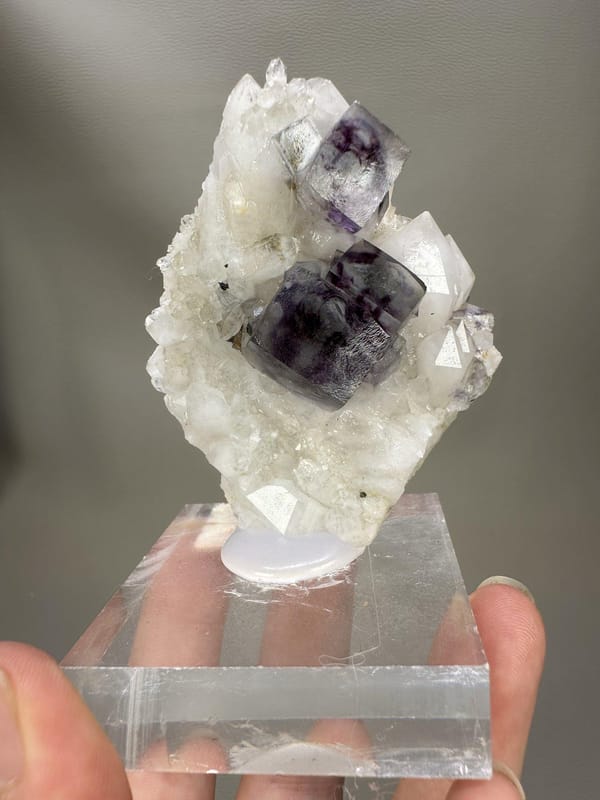 Octahedral Phantom Fluorite | Natural Green Fluorite Octahedron | Yaogangxian China | Mineral Specimen