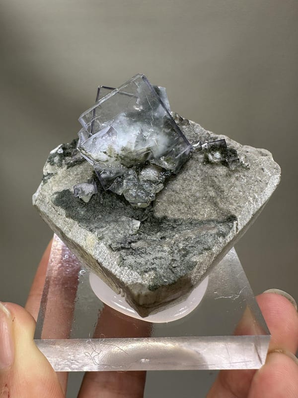 Green Fluorite Crystal | Natural Cubic Fluorite | Yaogangxian Mine Hunan China | Collector Mineral Specimen