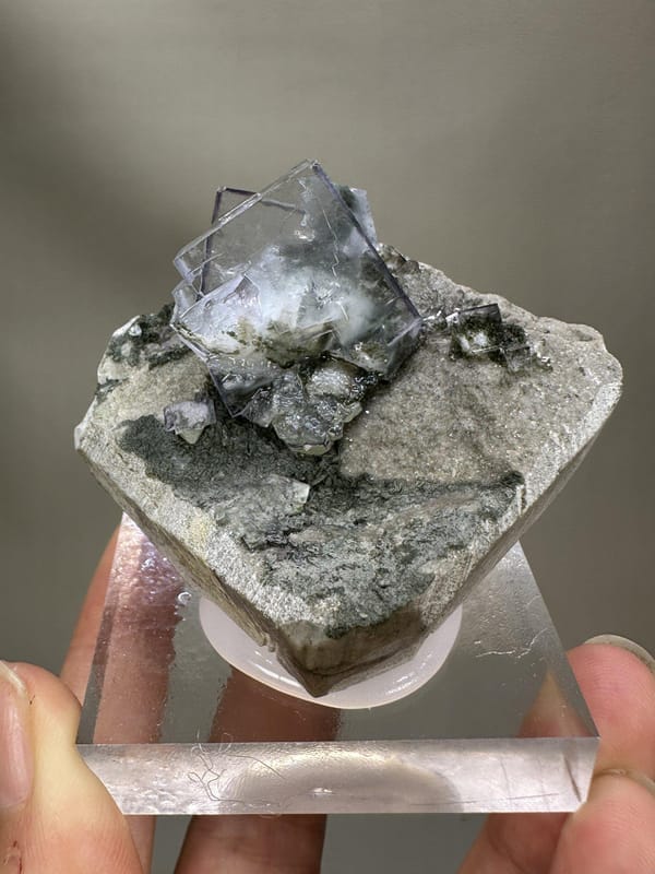 Green Fluorite Crystal | Natural Cubic Fluorite | Yaogangxian Mine Hunan China | Collector Mineral Specimen