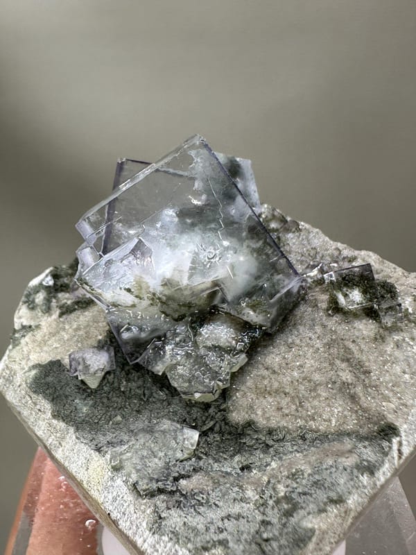 Green Fluorite Crystal | Natural Cubic Fluorite | Yaogangxian Mine Hunan China | Collector Mineral Specimen
