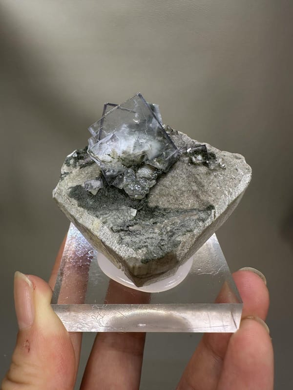 Green Fluorite Crystal | Natural Cubic Fluorite | Yaogangxian Mine Hunan China | Collector Mineral Specimen