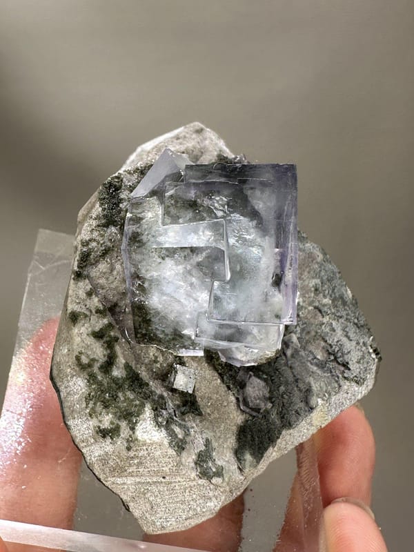 Green Fluorite Crystal | Natural Cubic Fluorite | Yaogangxian Mine Hunan China | Collector Mineral Specimen