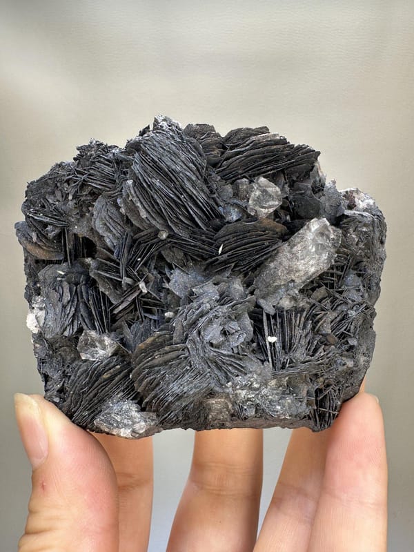 Quartz with Specular Hematite | Natural Specularite on Quartz | Inner Mongolia China | Mineral Specimen