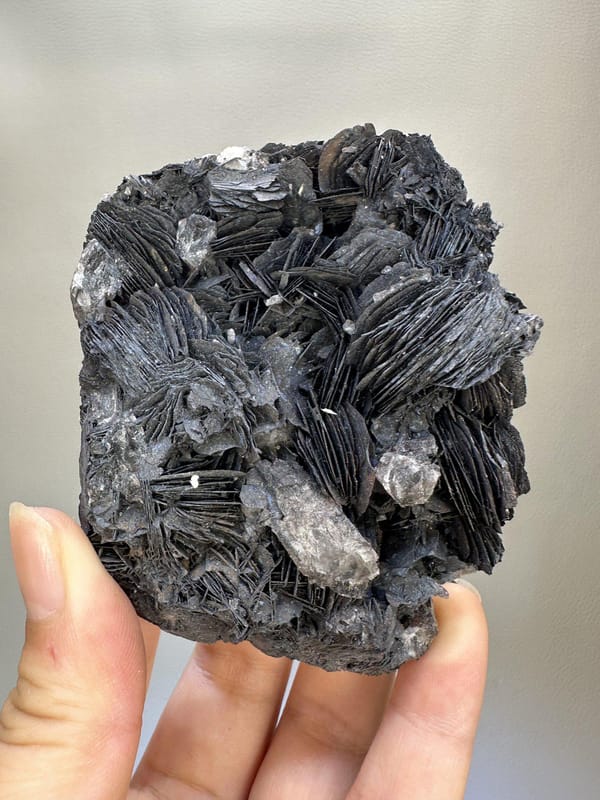 Quartz with Specular Hematite | Natural Specularite on Quartz | Inner Mongolia China | Mineral Specimen