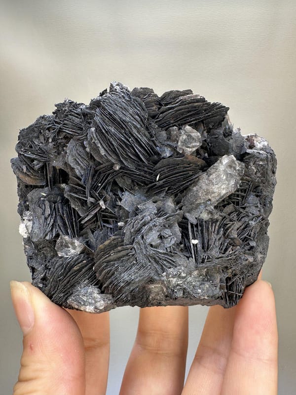 Quartz with Specular Hematite | Natural Specularite on Quartz | Inner Mongolia China | Mineral Specimen
