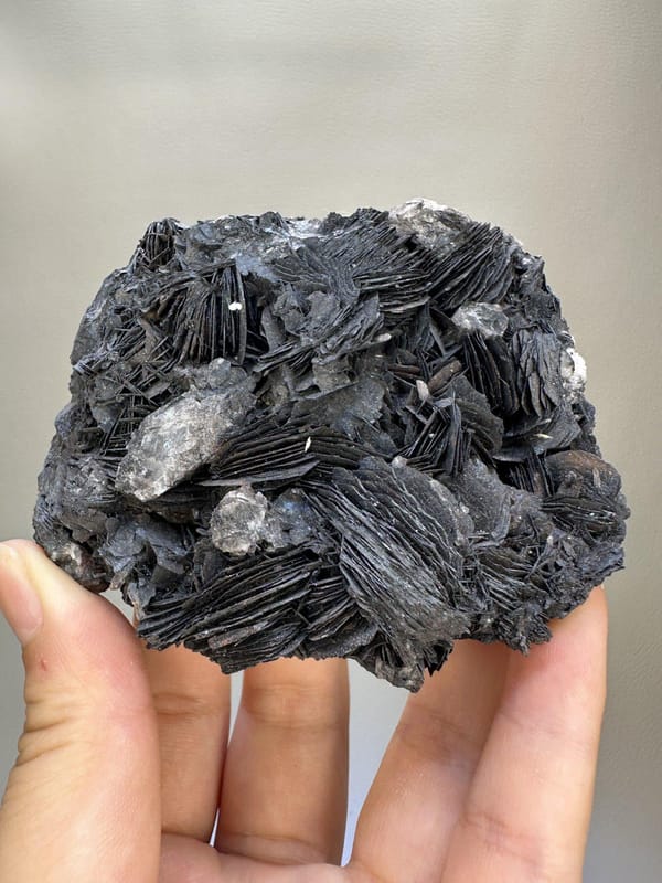 Quartz with Specular Hematite | Natural Specularite on Quartz | Inner Mongolia China | Mineral Specimen