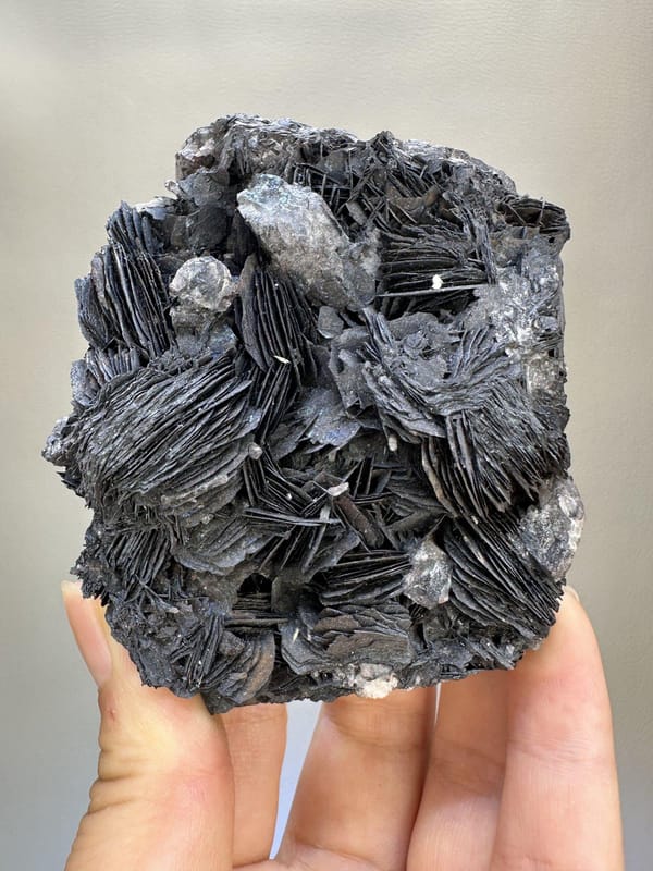 Quartz with Specular Hematite | Natural Specularite on Quartz | Inner Mongolia China | Mineral Specimen