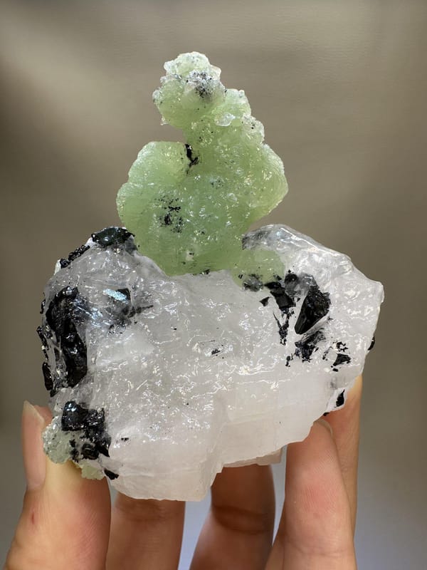 Prehnite Crystal Cluster | Natural Green Botryoidal Prehnite | Sichuan China | Mineral Specimen