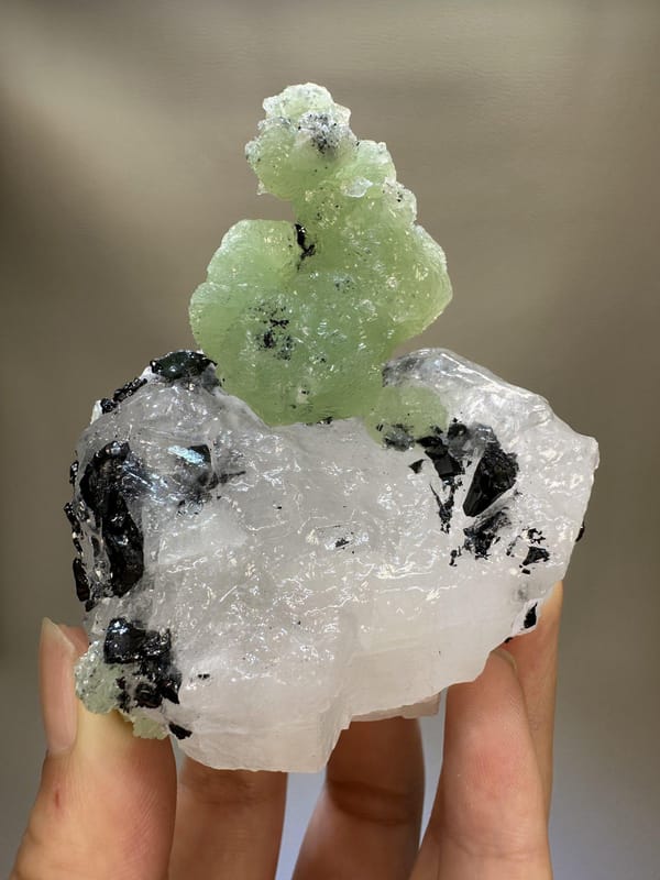 Prehnite Crystal Cluster | Natural Green Botryoidal Prehnite | Sichuan China | Mineral Specimen